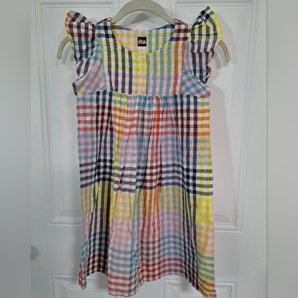 Tea Collection Dress, Paloma Plaid Size  8.